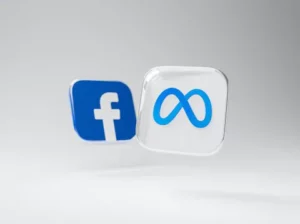 Facebook and Meta logo depicted