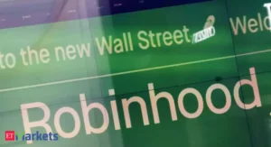 Robinhood logo depicted on a screen