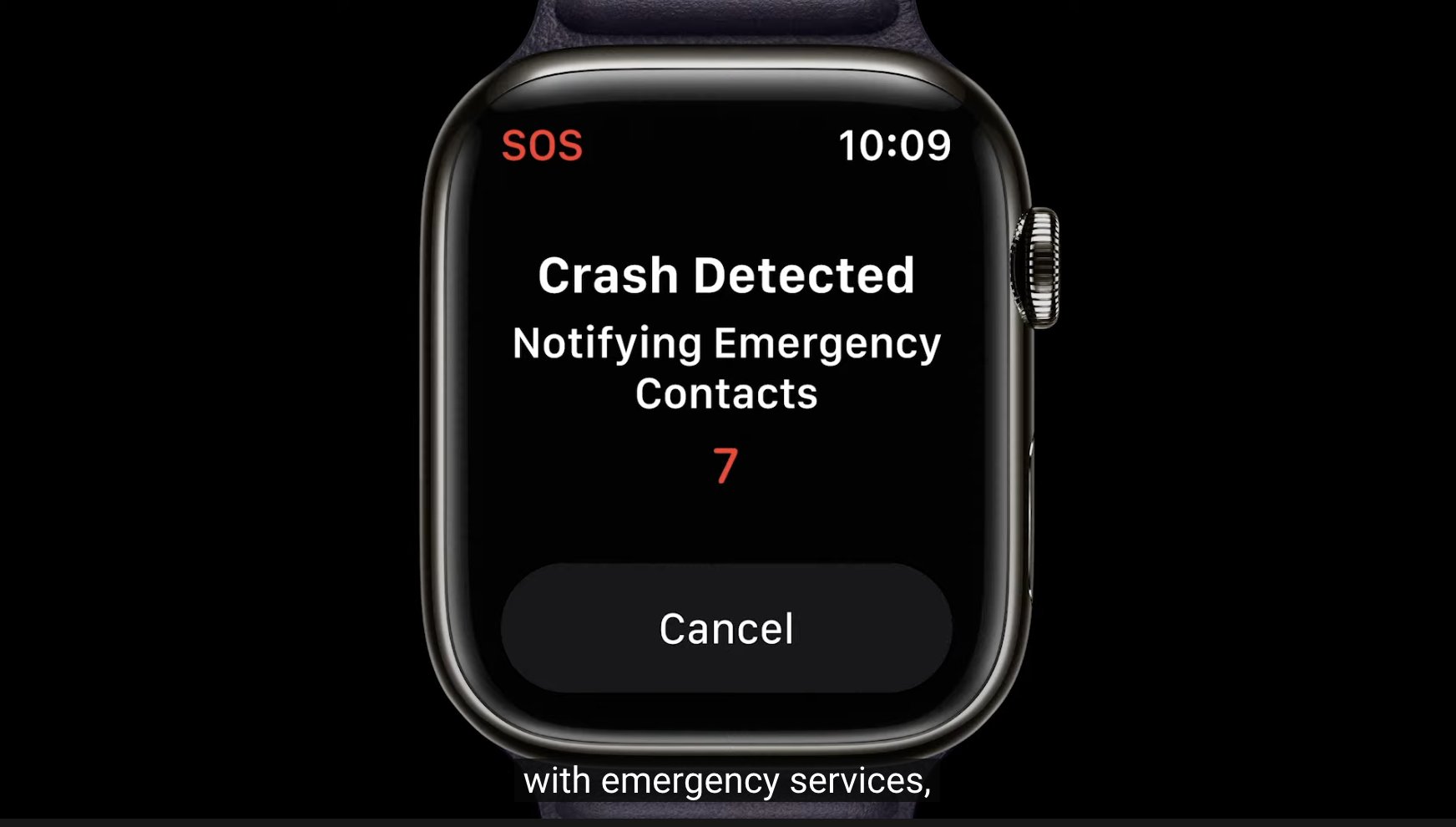 Apple Watch Series 8 with crash detection feature