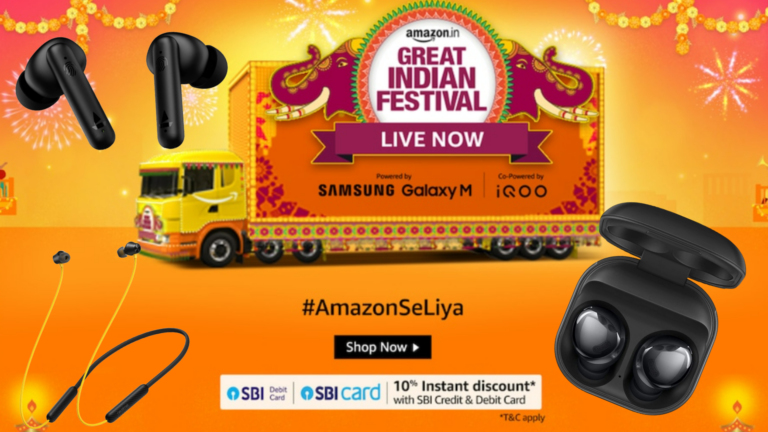 Deals on wireless earbuds and neckband for Amazon Great Indian Festival Sale