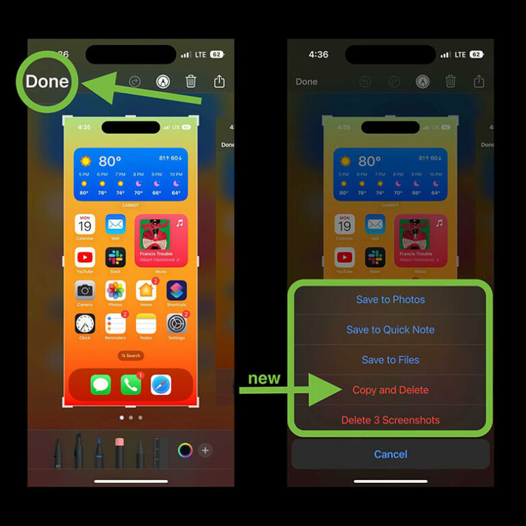 screenshots iOS 16