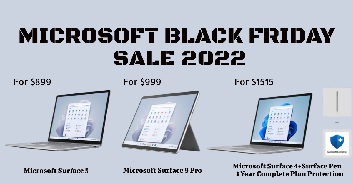 Black Friday Sale on Microsoft Store Deals on Surface Laptops TechStory