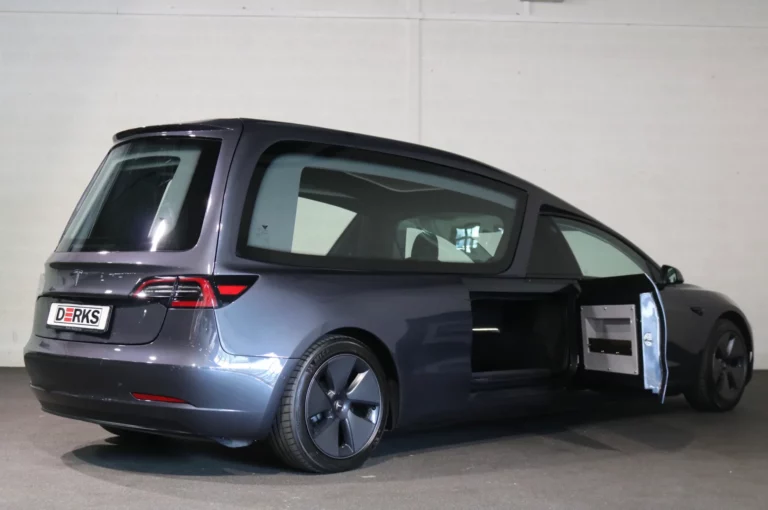 Tesla Model 3 Hearse Revealed By Dutch Limo Maker
