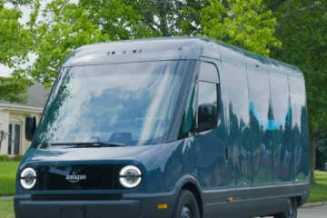 Amazon's new Rivian Electric Delivery Vehicle hits the road