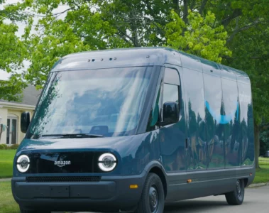 Amazon's new Rivian Electric Delivery Vehicle hits the road