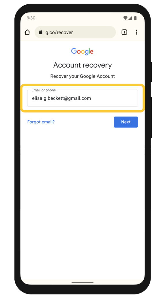 can t remember my gmail account name