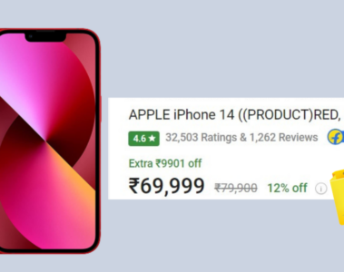 Amazing Deals on the iPhone 14 (PRODUCT) Red at Flipkart