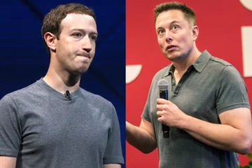 cage fight between tech titans Elon Musk and Mark Zuckerberg.