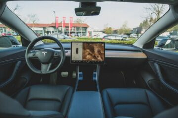 Car interiors of Tesla