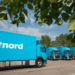 Blue PostNord Trucks
