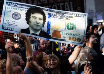 Javier Milei's face on the currency