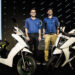 CEO and Founders of Ather Energy with the scooter