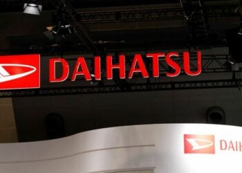 Daihatsu Motors' logos are pictured at the 45th Tokyo Motor Show in Tokyo, Japan October 25, 2017.