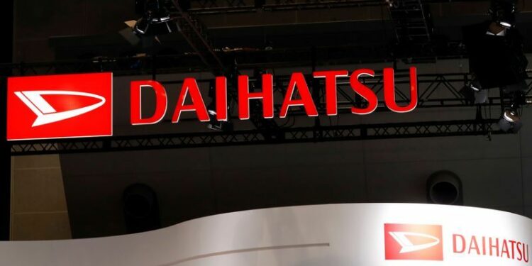 Daihatsu Motors' logos are pictured at the 45th Tokyo Motor Show in Tokyo, Japan October 25, 2017.
