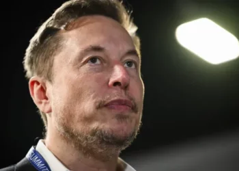 Tesla and SpaceX’s CEO Elon Musk attends the first plenary session of the AI Safety Summit at Bletchley Park