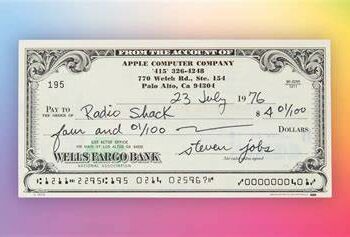 Steve Jobs' Signed Apple Check to RadioShack: Unveiling a Tech History Connection