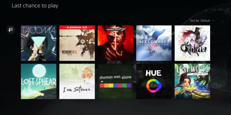 Games leaving PS Plus