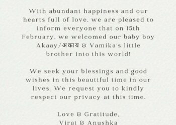Indian Cricket Icon Virat Kohli and Bollywood Star Anushka Sharma Joyously Welcome Their Baby Boy
