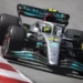Hamilton racing in his Mercedes