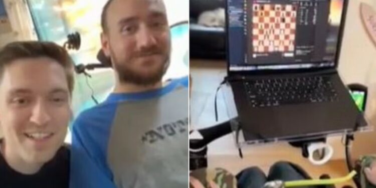 Neuralink livestream shows paralyzed person playing chess on laptop