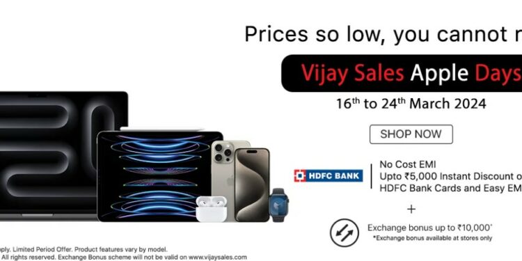 Vijay Sales Announces Apple Day Sale 2024 - Amazing Discounts on Laptops & iPads