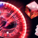 Casino set with Roulette, cards and dice a