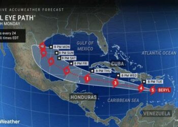 AccuWeather’s Hurricane Beryl Map Labelled As Misinformation by X