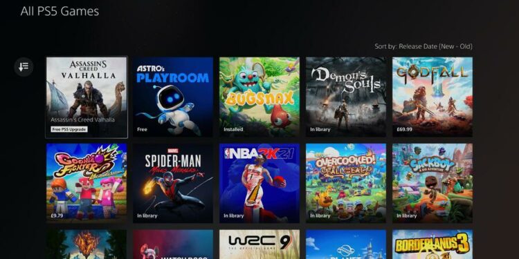 PS5 Games Catalogue