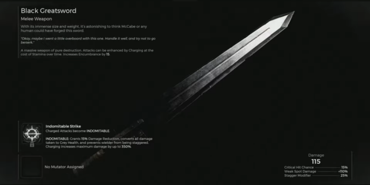 How to Get the Black Greatsword in Remnant 2