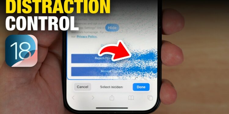 iOS 18 Safari Distraction Control