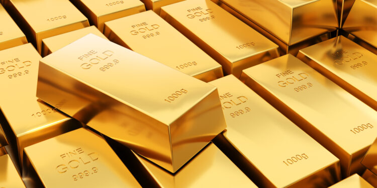 Gold bars 1000 grams pure gold,business investment and wealth concept.wealth of Gold ,3d rendering