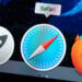 New york, USA - August 18, 2017: Safari browser icon on laptop screen close-up. Starting web browser safari