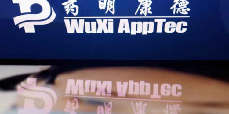 The logo of Chinese drug research and development group WuXi AppTec