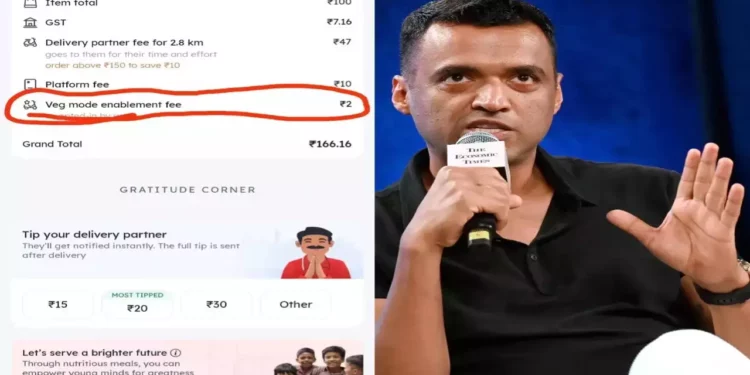 Zomato Apologises for Veg-Mode Fee, Removes Charge Within Hours