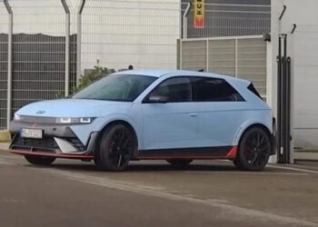 Lamborghini's Curious Guest: Hyundai Ioniq 5 N Spotted at Sant'Agata Bolognese