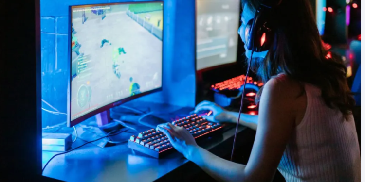 A GIRL USING LAPTOP