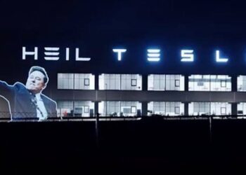 German Authorities Investigate Nazi Imagery Projected on Tesla Gigafactory