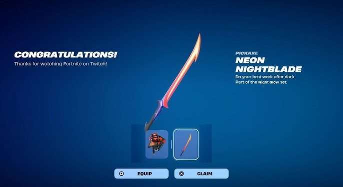 How to Get the Free Neon Nightblade Pickaxe in Fortnite