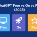 Free vs. Go vs. Plus: Which ChatGPT Plan Is Right for You?