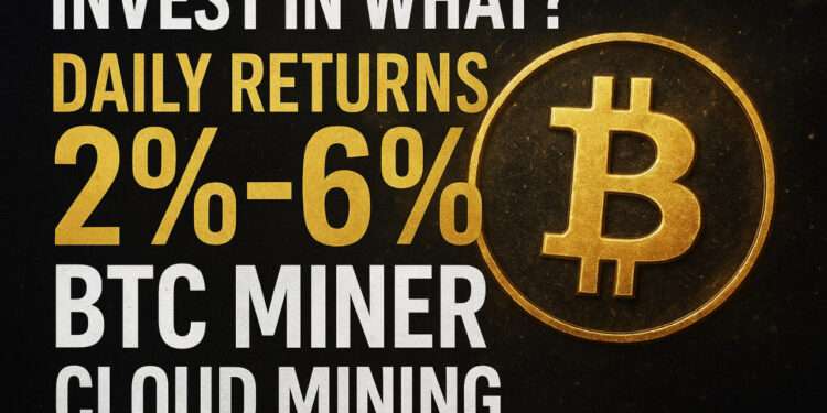 What investments can yield daily returns of 2%–6%? BTC Miner cloud mining maximizes the value of your cryptocurrency.