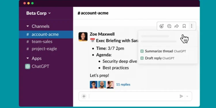ChatGPT is Now Available Inside Slack