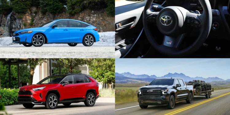 2025 bestselling vehicles USA