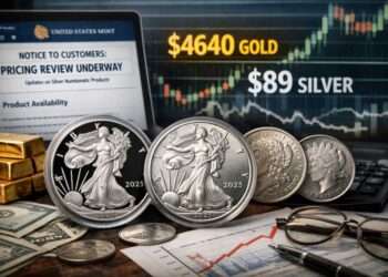 United States Mint Reviews Numismatic Coin Prices as Silver Reaches Record Highs