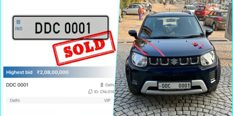 India’s Costliest Number Plate: ‘DDC 0001’ Sells for ₹2.08 Cr, Marking a New Era of Luxury Collectibles