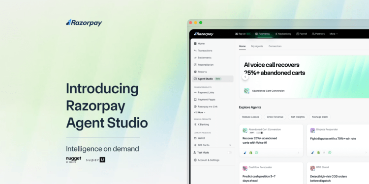Razorpay Launches AI-Powered Agent Studio to Automate Business Payments and Workflows