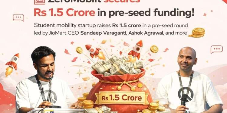 ZeroMoblt Raises ₹1.5 Crore in Pre-Seed Funding to Expand Student Mobility Platform