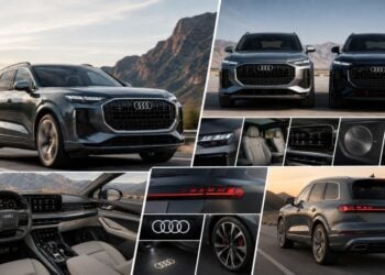 The 2027 Audi Q9 SUV arrives as Audi's new flagship with three-row seating, V6 and V8 engine options, advanced lighting technology