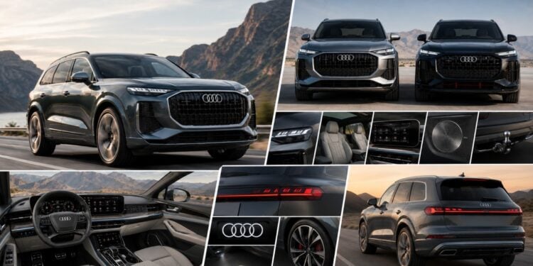The 2027 Audi Q9 SUV arrives as Audi's new flagship with three-row seating, V6 and V8 engine options, advanced lighting technology