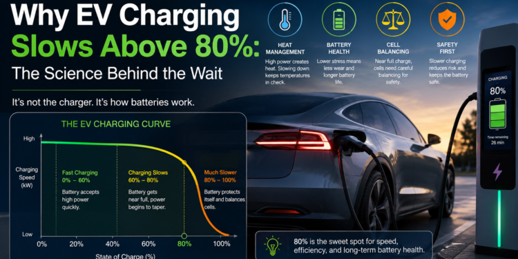 Why EV Charging Slows Above 80%: The Science Behind the Wait