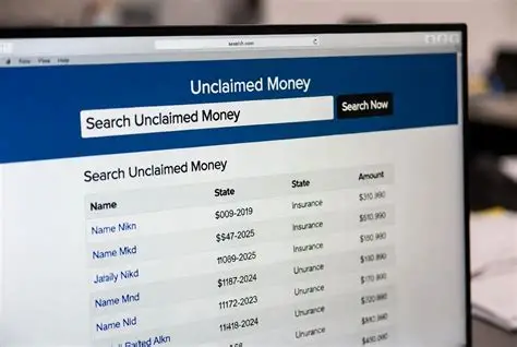Unclaimed money